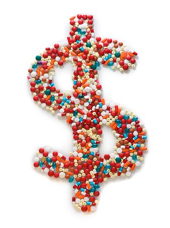 dollar sign - dollar sign made out of pills Foto de stock - Sin royalties Premium, Código: 640-06051267