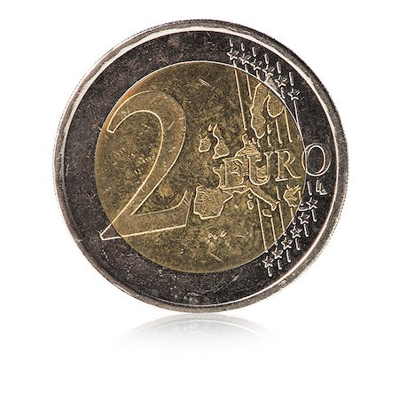 2 Euro coin Stock Photo - Premium Royalty-Free, Code: 640-06051291