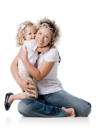 family studio shot - mother and daughter Stock Photo - Premium Royalty-Free, Code: 640-06051643