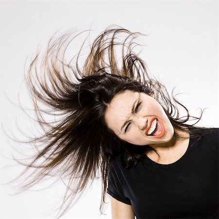 woman with wild hair and appearance Stock Photo - Premium Royalty-Free, Code: 640-06052139