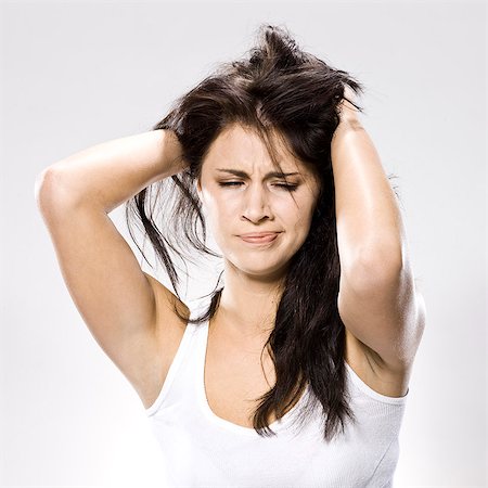 disheveled person - woman just waking up Stock Photo - Premium Royalty-Free, Code: 640-06052133