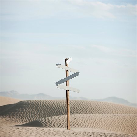 direction (orientation) - USA, poteau indicateur dans l'Utah, Little Sahara, désert Photographie de stock - Premium Libres de Droits, Code: 640-06052205