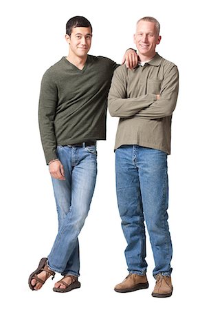 Studio shot of father and son Stock Photo - Premium Royalty-Free, Code: 640-06052200