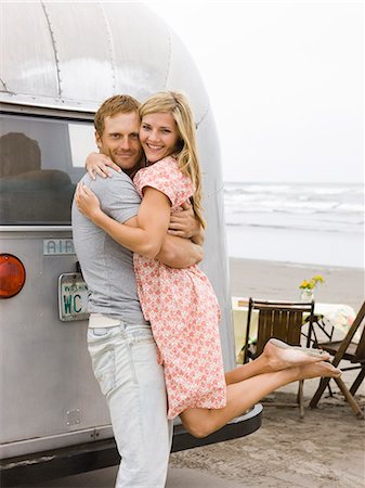 young couple at the beach Stock Photo - Premium Royalty-Free, Code: 640-08089199
