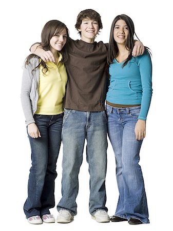simsearch:640-08089345,k - two teenage girls and a boy Stock Photo - Premium Royalty-Free, Code: 640-08089353
