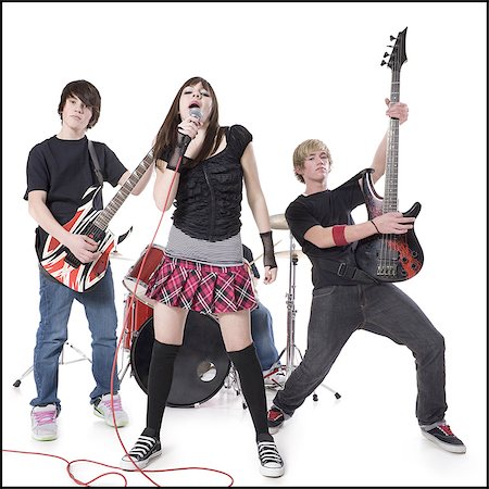 teenage rock band Photographie de stock - Premium Libres de Droits, Code: 640-08089504