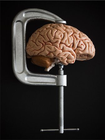 brain in a clamp Stock Photo - Premium Royalty-Free, Code: 640-08089595