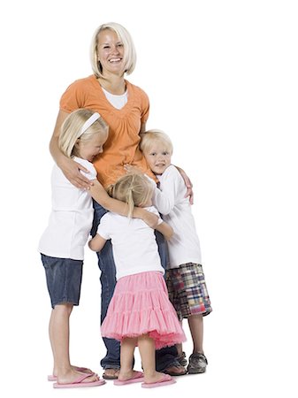 simsearch:640-08089541,k - mother with three children Foto de stock - Royalty Free Premium, Número: 640-08089598