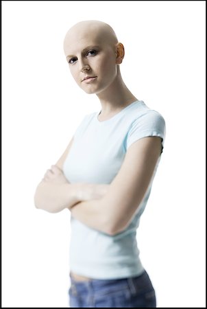 portrait women chemotherapy - Portrait of a young woman Stock Photo - Premium Royalty-Free, Code: 640-01348896