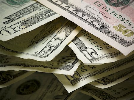 Close-up of American currency Foto de stock - Sin royalties Premium, Código: 640-01349022