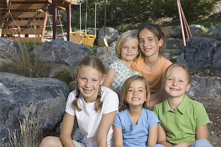 simsearch:632-08129852,k - Portrait of a group of children Stock Photo - Premium Royalty-Free, Code: 640-01349090