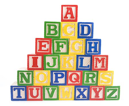 Close-up of a stack of alphabet blocks Stock Photo - Premium Royalty-Free, Code: 640-01349153