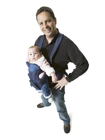 Portrait of a man carrying his daughter Stock Photo - Premium Royalty-Free, Code: 640-01349507