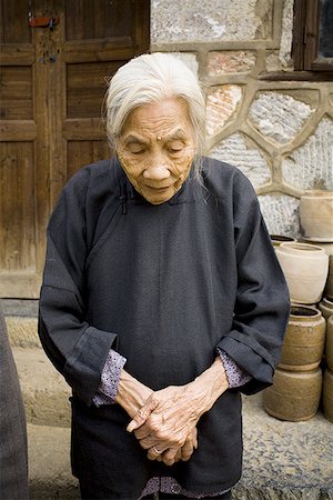 Older Asian woman Stock Photo - Premium Royalty-Free, Code: 640-01355012
