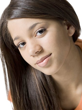 preteen girls faces close ups - Portrait of a girl Stock Photo - Premium Royalty-Free, Code: 640-01355022