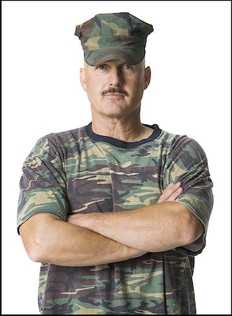 simsearch:640-01348313,k - Portrait of a soldier in a military uniform Stock Photo - Premium Royalty-Free, Code: 640-01355105