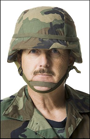 simsearch:640-01348313,k - Portrait of a male soldier in a military uniform Stock Photo - Premium Royalty-Free, Code: 640-01355777