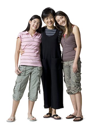 simsearch:640-01356740,k - Portrait of a mother and her two daughters Fotografie stock - Premium Royalty-Free, Codice: 640-01355883