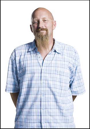 redneck facial hair - Bald middle aged man with a long goatee Stock Photo - Premium Royalty-Free, Code: 640-01356516