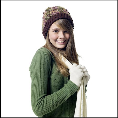 simsearch:640-01353835,k - Girl with scarf and hat Stock Photo - Premium Royalty-Free, Code: 640-01357076