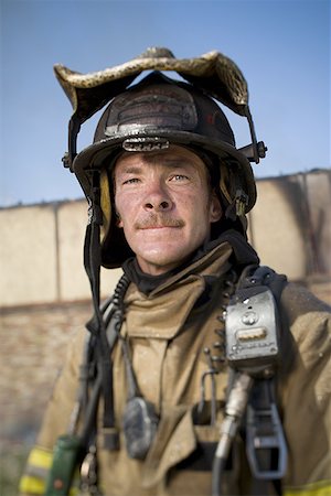 simsearch:640-01359145,k - Close-up of a firefighter Stock Photo - Premium Royalty-Free, Code: 640-01357214