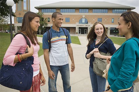 Female and Male college students Stock Photo - Premium Royalty-Free, Code: 640-01357935