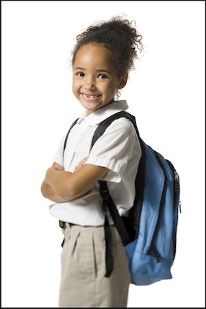 school kid cutout - Young schoolgirl Stock Photo - Premium Royalty-Free, Code: 640-01358214