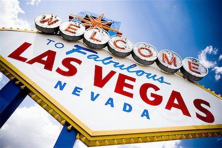 Royalty-Free photo: Welcome to Las Vegas road sign