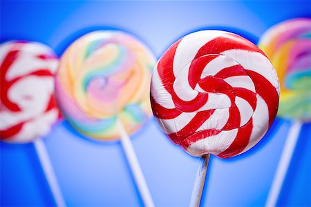 simsearch:640-01362854,k - Close-up of four lollipops Stock Photo - Premium Royalty-Free, Code: 640-01359081