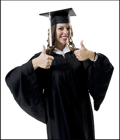 Female student celebrating graduation Foto de stock - Sin royalties Premium, Código: 640-01350425