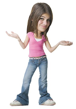 Portrait of a teenage girl shrugging Stock Photo - Premium Royalty-Free, Code: 640-01350578