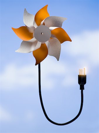 Windmill with a plug Stock Photo - Premium Royalty-Free, Code: 640-01350854