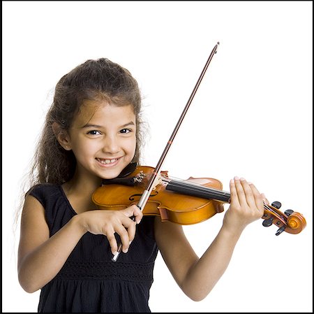 fiddling - Violon jouant fille Photographie de stock - Premium Libres de Droits, Code: 640-01351259