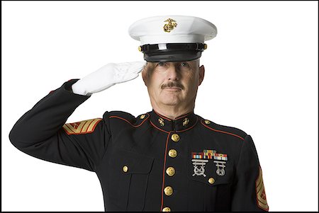 simsearch:640-01348313,k - Portrait of a soldier saluting Stock Photo - Premium Royalty-Free, Code: 640-01351363