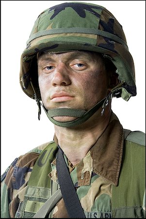 simsearch:640-01364108,k - Portrait of a soldier in military uniform Stock Photo - Premium Royalty-Free, Code: 640-01351486