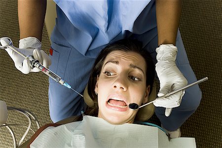 Woman having dental examination Foto de stock - Sin royalties Premium, Código: 640-01352583