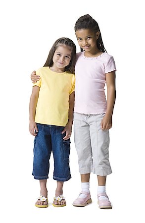 preteen sandals - Portrait of two girls smiling Stock Photo - Premium Royalty-Free, Code: 640-01352596