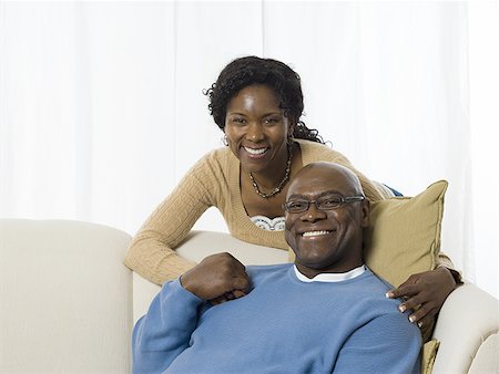 Portrait of a senior couple smiling Stock Photo - Premium Royalty-Free, Code: 640-01352716