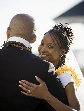 Close-up of a bride and a groom dancing Foto de stock - Sin royalties Premium, Código: 640-01353215