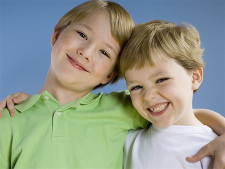 Portrait of two boys smiling Stock Photo - Premium Royalty-Free, Code: 640-01353691