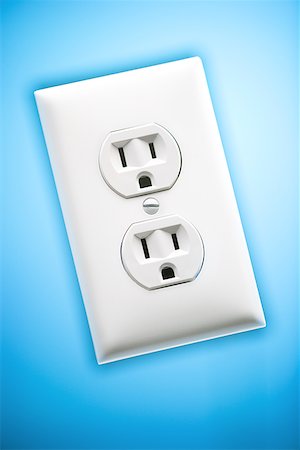 Close-up of a outlet on a wall Foto de stock - Royalty Free Premium, Número: 640-01353729