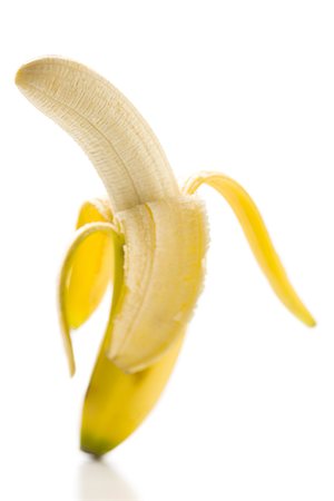 Close-up of a peeled banana (Musa paradisiaca L) Stock Photo - Premium Royalty-Free, Code: 640-01364036