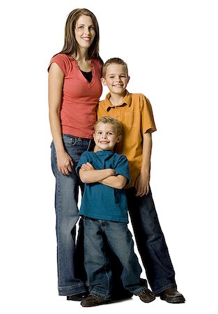 simsearch:640-02770419,k - Mother posing with two sons Stock Photo - Premium Royalty-Free, Code: 640-01364589