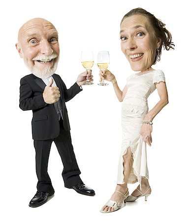 Portrait of a senior couple toasting with champagne flutes Foto de stock - Sin royalties Premium, Código: 640-01364869