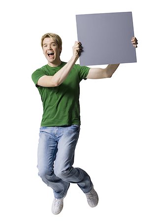 simsearch:640-01355807,k - Man holding a blank sign Stock Photo - Premium Royalty-Free, Code: 640-01365647