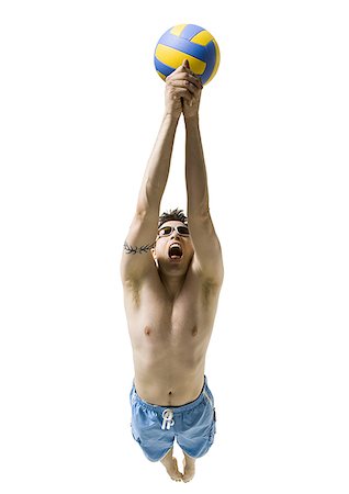 diving (not water) - Diving volleyball player Foto de stock - Sin royalties Premium, Código: 640-01366034
