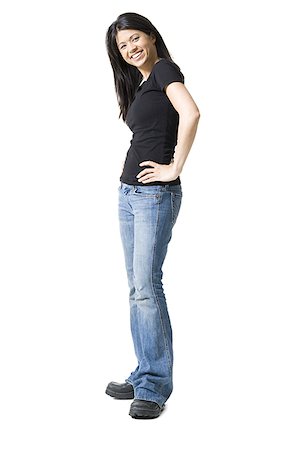 simsearch:640-01350652,k - Portrait of a young woman smiling Foto de stock - Sin royalties Premium, Código: 640-01366068