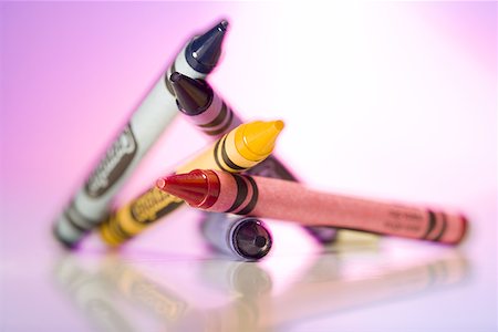 Close-up of crayons Stock Photo - Premium Royalty-Free, Code: 640-01366193