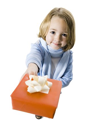 Portrait of a girl holding a gift Stock Photo - Premium Royalty-Free, Code: 640-01366629