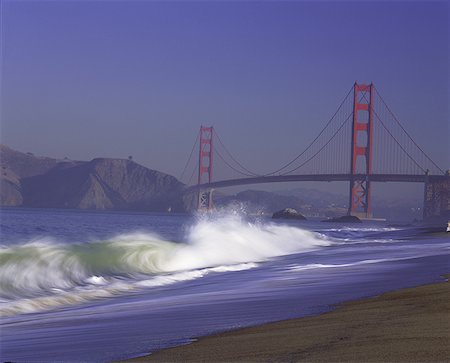 View of the Golden Gate Bridge, San Francisco, California, USA Stock Photo - Premium Royalty-Free, Code: 640-01360010